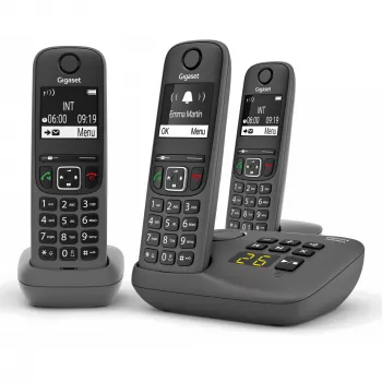 Analógový/DECT telefón Gigaset AE690A zobrazenie čísla volajúceho bezdrôtový 3 slúchadlá