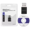Kompaktný bezdrôtový mini USB Wi-Fi adaptér QOLTEC 57007 – Single-Band 2,4 GHz, až do 150 Mbit/s, interná anténa