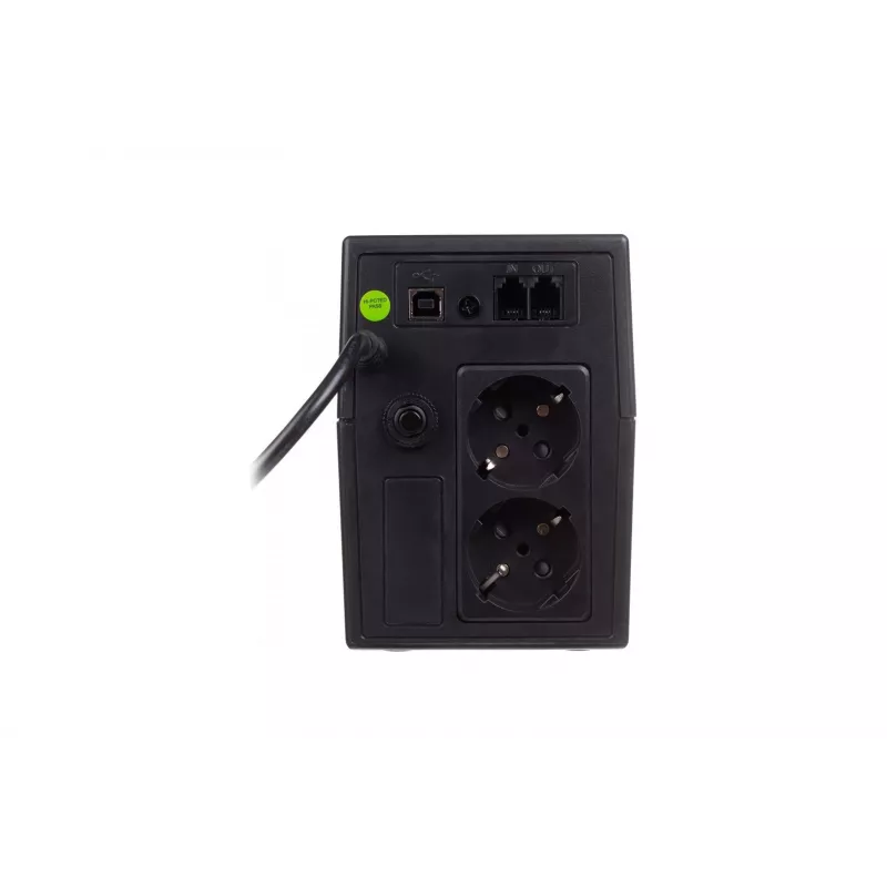 DIGITUS Line-Interactive UPS, 800VA/480W 12V/9Ah x1 batéria, 2x CEE 7/7 zásuvka, RJ-11, LCD (DN-170064-LCD)