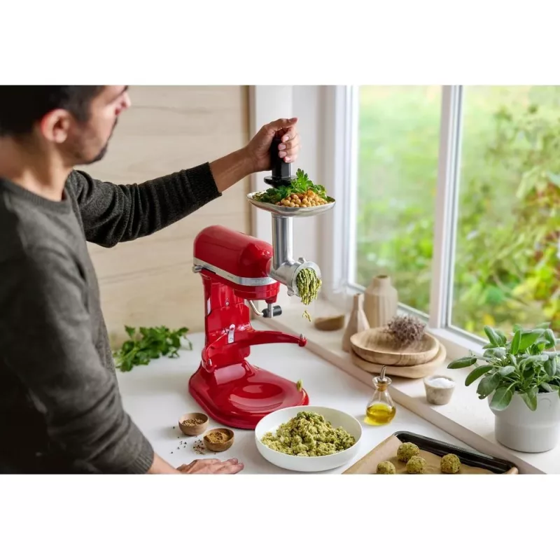 KitchenAid 5KSM60SPXEER kuchynský robot 375 W sivá, červená, nerezová oceľ
