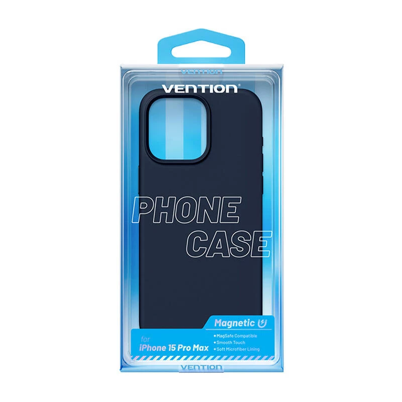 Ochranné puzdro zo silikónu Vention KUFL0-40 pre iPhone 15 Pro Max, modré