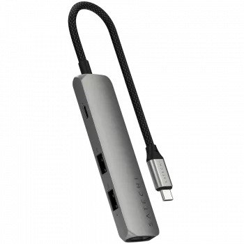 Satechi ST-P4SM rozbočovač USB Type-C 10000 Mbit/s sivá