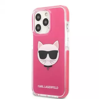 Karl Lagerfeld KLHCP13XTPECPI Iphone 13 Pro Max 6.7 tvrdé puzdro Fuchsia/FUSCHIA Choupette Head
