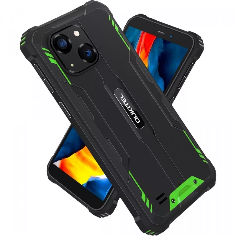 Oukitel G2 4G smartfón, 6 palcov, 4/64 GB, 6300 mAh, IP69K, Dual SIM, Android 14, zelený (bez nabíjačky)