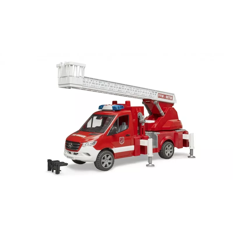 Hasičské auto BRUDER 02673 červené biele ABS plast 4 roky