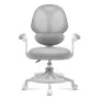 Otočná stolička mark adler Junior 4.5 sivá — ergonomická kancelárska stolička, výškovo nastaviteľná 40–50 cm, sieťové operadlo, kríž s kolieskami, podrúčky, bedrová opierka