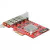 Delock PCI Express x4 karta na 4 x externé SuperSpeed USB 10 Gbps (USB 3.2 Gen 2) USB Type-A konektor samica - USB adaptér - PCIe 3.0 x4 - USB 3.2 Gen 2 x 4 (90481)
