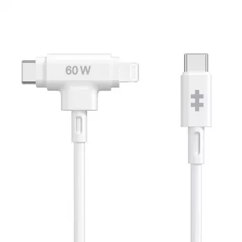 HYPER HyperJuice USB kábel USB 2.0 1,5 m USB-C USB-C/Lightning biely