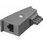 Goobay TAE adaptér, TAE-F konektor samec > RJ45 konektor samica (8P2C), sivý (45736)