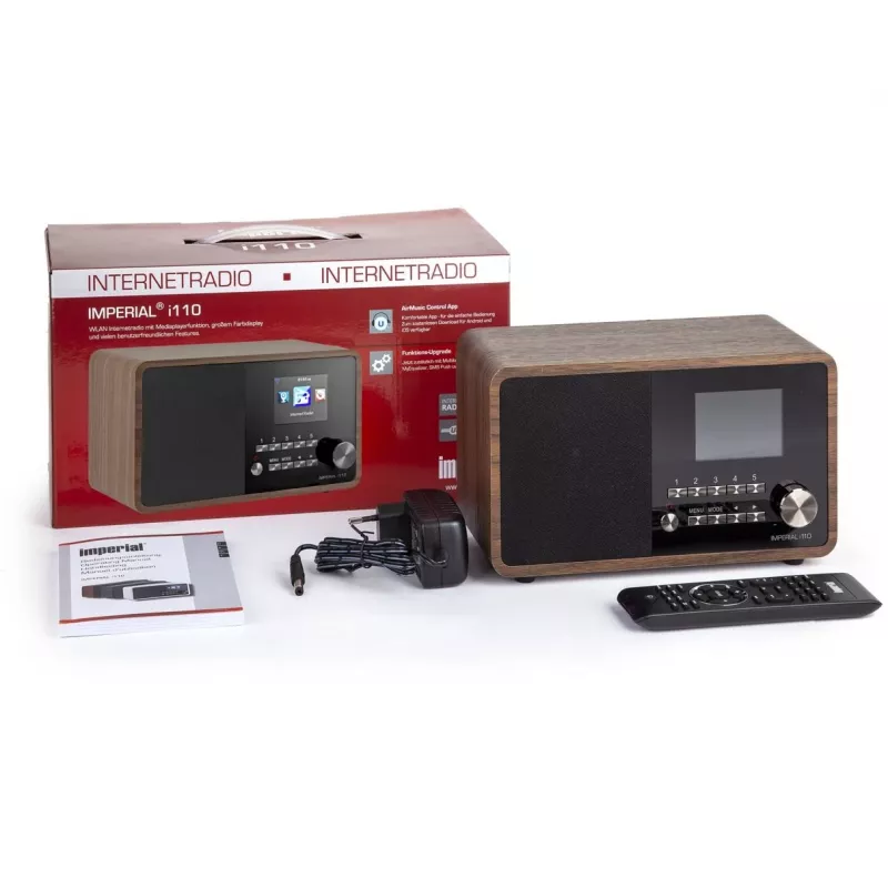 Imperial DABMAN i110 internetové rádio WLAN, drevo
