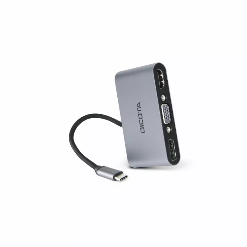 DICOTA D32064 dokovacia stanica pre mobilné zariadenia Tablet/Smartphone/Laptop strieborná