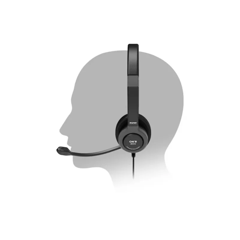 PORT CONNECT | Stereo USB Headphone PRO ON'R 300 | Wired | On-ear | Noise canceling | Black