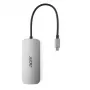 7-in-1 USB-C dongle Acer — USB 3.2 Gen 1 Type-C, 3x USB-A, HDMI, SD/MicroSD, 100W PD, strieborná