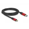 USB kábel DeLOCK 80618 10 Gbit/s Type-A na Type-C 2 m červený kov