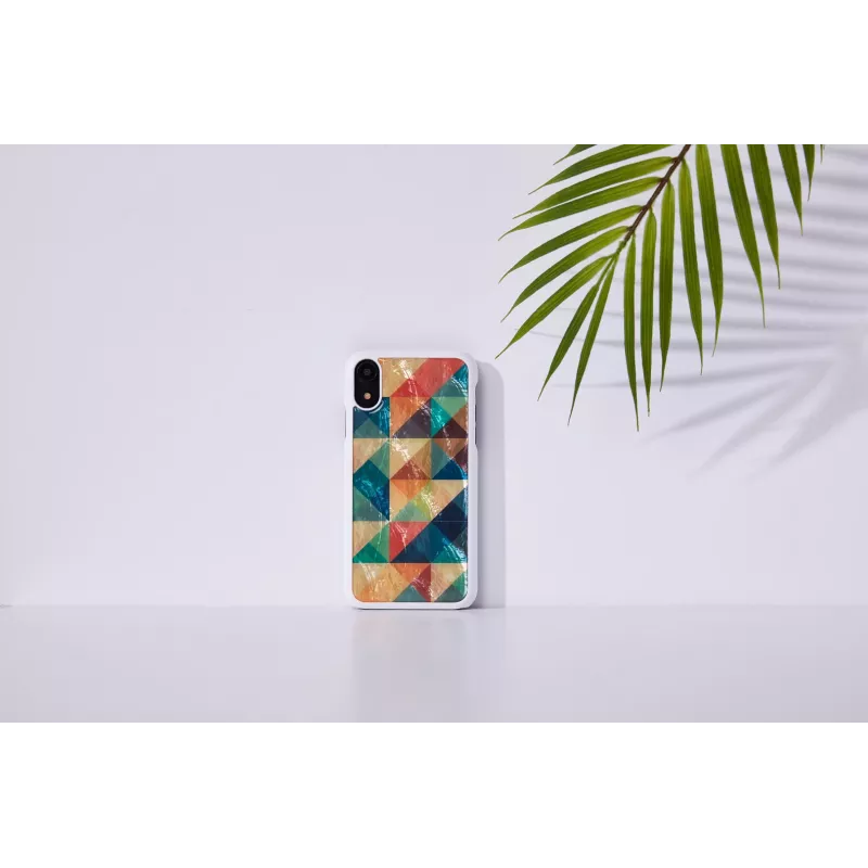 iKins Mosaic biele puzdro pre iPhone XR, K1713H