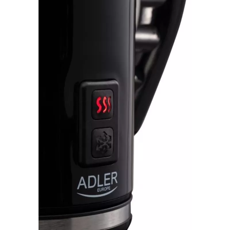 Automatický šľahač/ohrievač mlieka Adler AD 4478 — nerezová nádoba, objem 240 ml, 500 W, teplé & studené