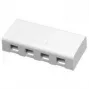 Schneider Electric Actassi krabica na povrchovú montáž 4xRJ45, biela