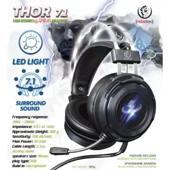 Stereo slúchadlá Rebeltec THOR RBLSLU00042
