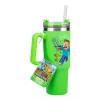 Paladone Minecraft Green 900ml izolovaný pohár so slamkou