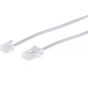 Telefónny kábel ShiverPeaks BS70256-W 6 m RJ-11 RJ-45 biely