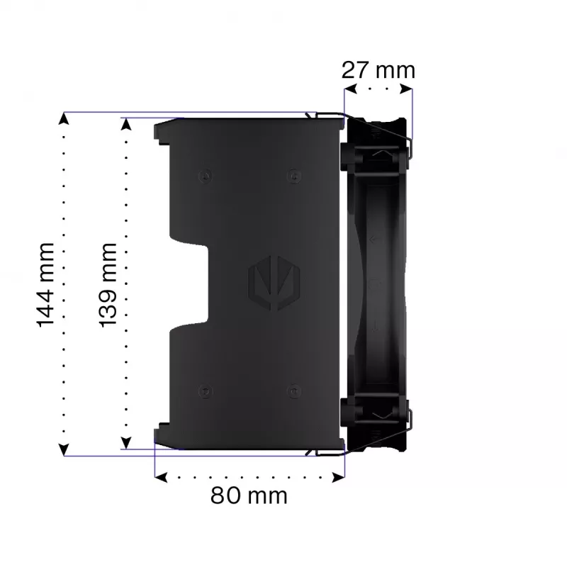 Endorfa Fortis 5 čierny CPU chladič