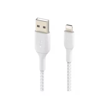 Belkin BOOST CHARGE - Lightning kábel - Lightning samec na USB samec - 3 m - biela - pre Apple iPad/iPhone/iPod (Lightning)