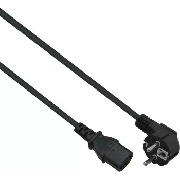 Helos - napájací kábel - CEE 7/7 zahnutý na IEC 60320 C13 rovný - 250 V - 10 A - 3 m - čierny