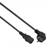 Helos - napájací kábel - CEE 7/7 zahnutý na IEC 60320 C13 rovný - 250 V - 10 A - 3 m - čierny