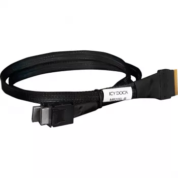 Interný SAS kábel RAIDSONIC MB206L-B tenký 50 cm SAS 8i na OCuLink 4i