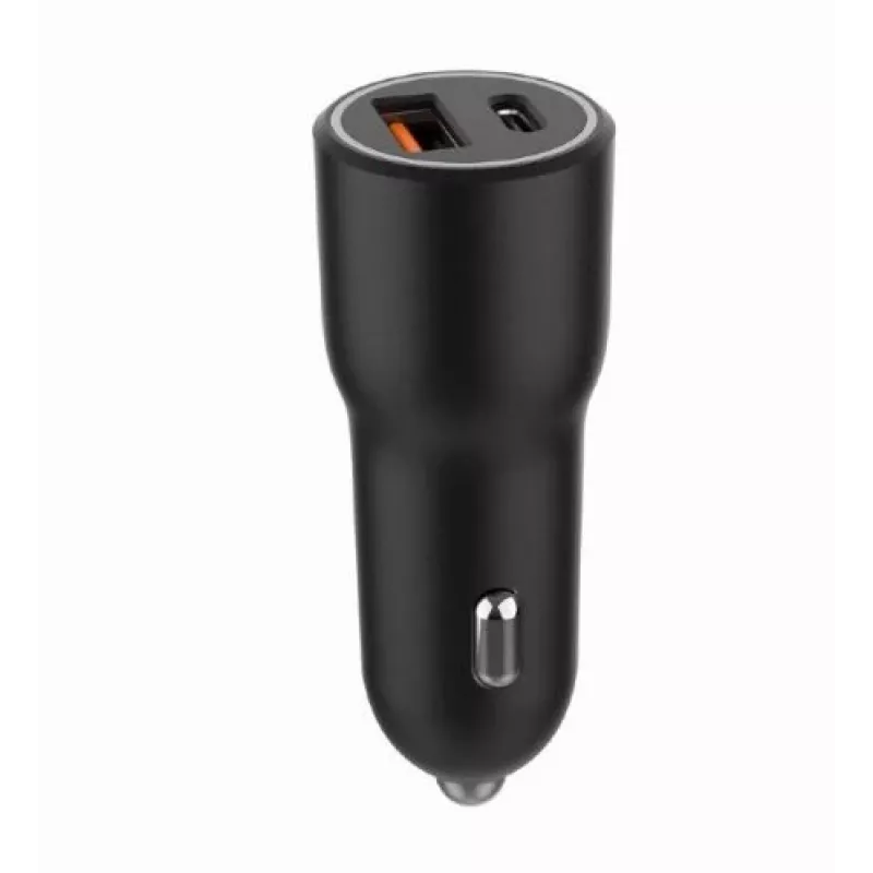 Auto nabíjačka pre mobilné zariadenia Gembird TA-UC-AC2PDQC38-CAR-01, USB-C, 38 W, 12–24 V, čierna