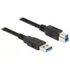 Kábel Delock 85068 USB 3.0, USB Type-A samec – Type-B samec, 2 m, čierny