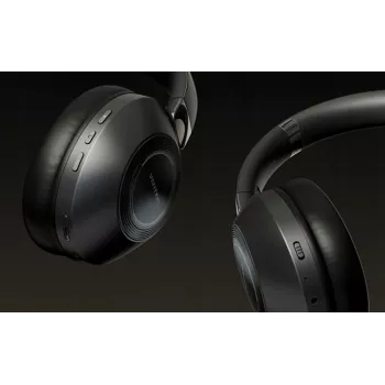 Headset Vention NBBB0 SoundMate S11 — bezdrôtové Bluetooth 5.3 slúchadlá s háčikom, nabíjacie puzdro 400 mAh, až 20 h, čierna