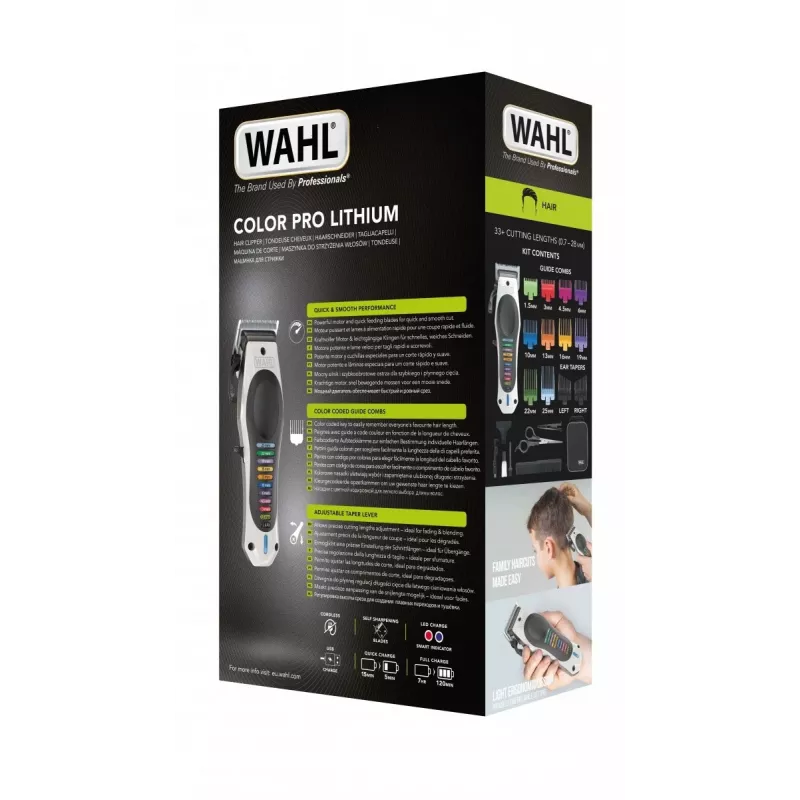 Wahl 3028048 strihač vlasov/strojček čierna, biela 10 lítium-iónových (Li-Ion)