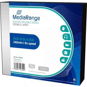 DVD+R DL MediaRange MR465 8,5 GB 5 ks