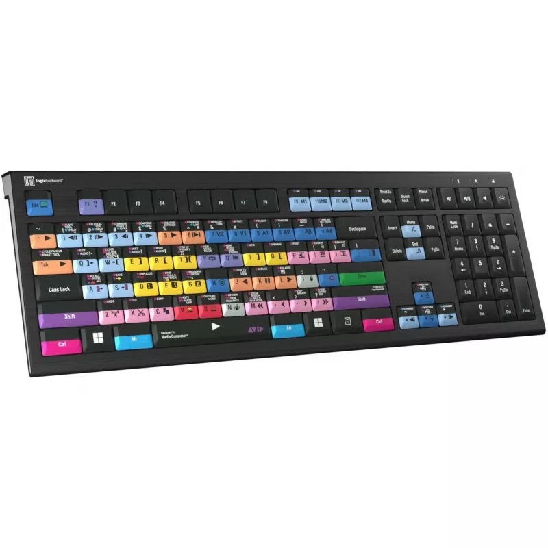 LogicKeyboard Astra 2 Pro Avid Media Composer podsvietená strihová klávesnica, UK, PC