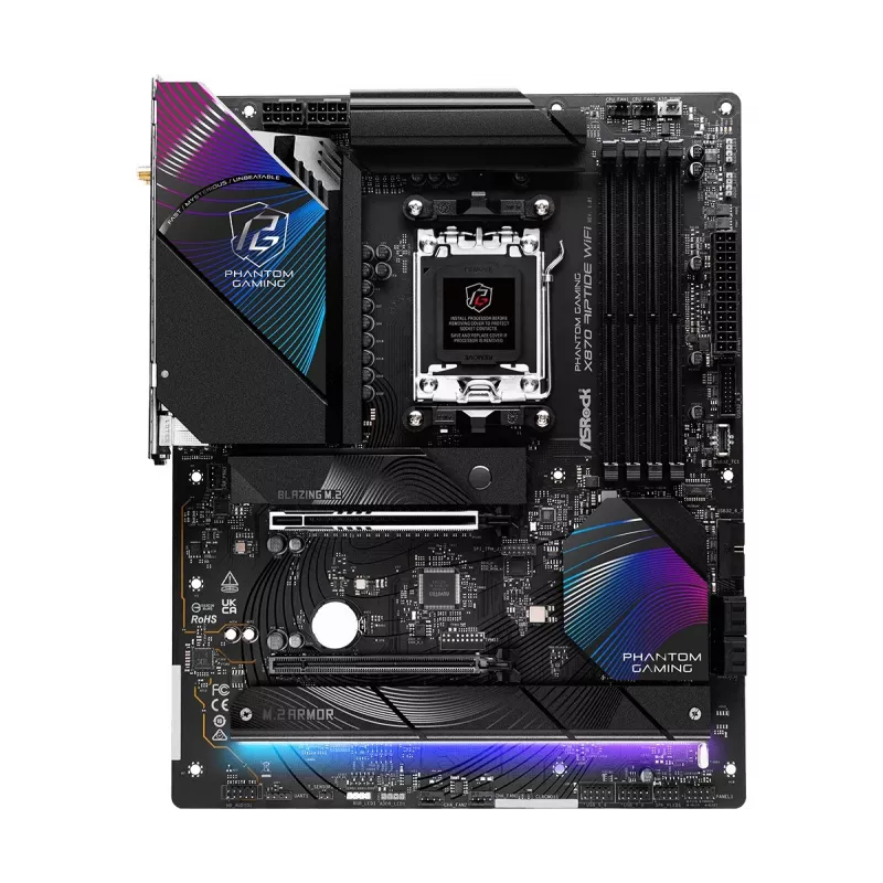 Základná doska ASRock X870 Riptide WiFi — ATX, AMD X870, Socket AM5, DDR5, 4 DIMM, 256 GB, Wi‑Fi 7, 2,5GbE