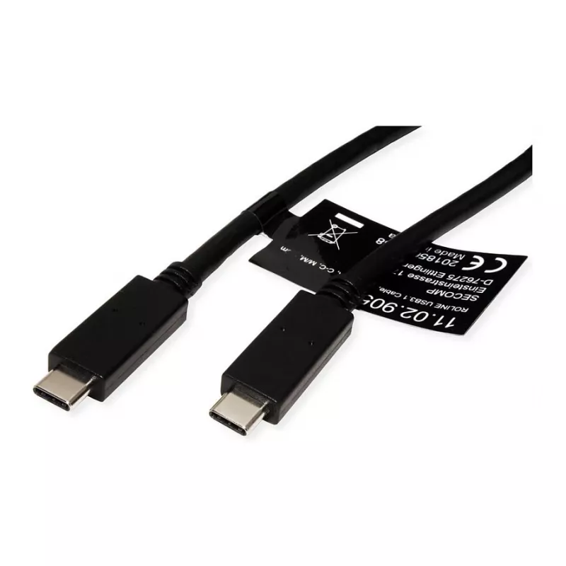 USB kábel ROLINE 11.02.9057 USB 3.2 Gen 2 1m USB C čierny