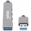 Manhattan USB-A 4-portový hub, 4x USB-A porty (1x 5 Gbps USB 3.2 Gen1…