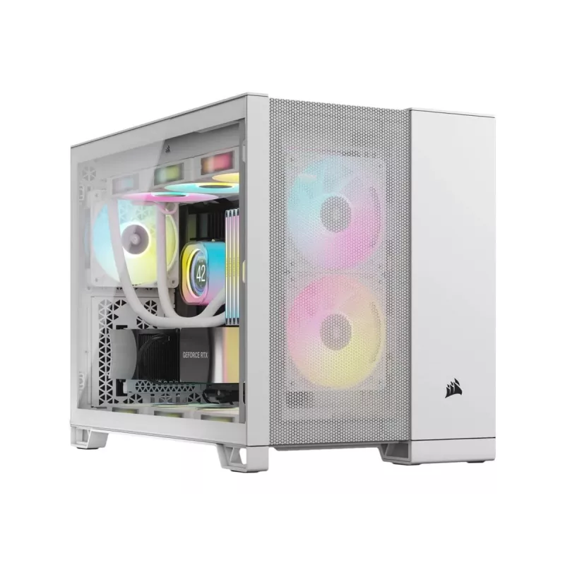Corsair 2500D AIRFLOW Micro ATX Dual Chamber PC skriňa – biela CC-9011264-WW