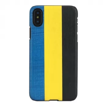 Puzdro na smartphone man and wood pre iPhone X/XS – dandy modrá čierna, ochranné tvrdé puzdro