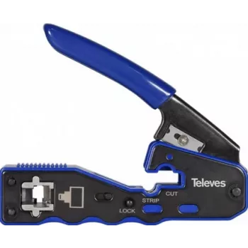 Krimpovacie kliešte Televes 209802 pre RJ45 konektory, automatický rez, model 37230