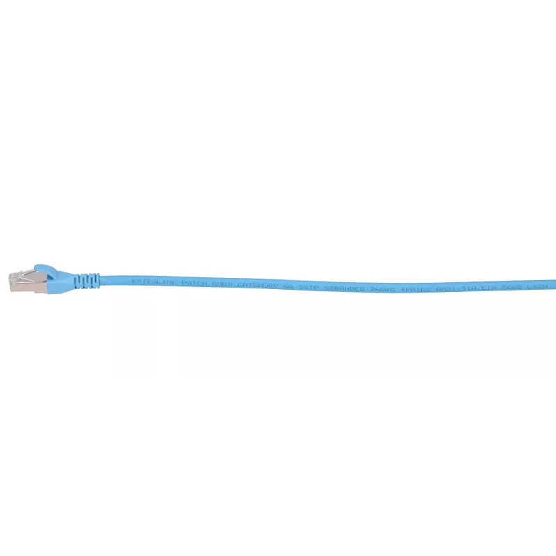 Sieťový kábel Extralink LAN patch kábel kat.6A RJ-45 Cat6a 0,5 m modrý