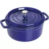 Liatinový kochlík Staub 26 cm okrúhly, tmavomodrý