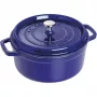 Liatinový kochlík Staub 26 cm okrúhly, tmavomodrý