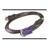 APC KVM USB kábel - 6 ft (1,8 m), 1,83 m, USB, USB, VGA, čierny, USB-A