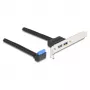 DeLOCK 83015 interný USB 3.2 Gen 1 adaptér čierny 5 Gbit/s