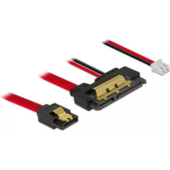 SATA kábel DeLOCK 85242 0,3 m SATA 7-pinový SATA 22-pinový čierny
