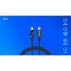 Savio CL-174 kábel USB-C na USB-C, 100 W, Power Delivery/Quick Charge, digitálny displej, 1 m, zelený