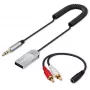 Bezdrôtový audio prijímač adaptér QOLTEC HiFi BT6.0 2xRC – Bluetooth audio prijímač pre reproduktory a autorádio