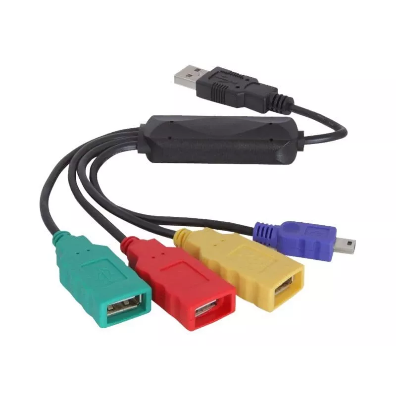 DeLock USB2.0 externý 4-port káblový HUB - hub - 4 x USB2.0 - desktop (61724)